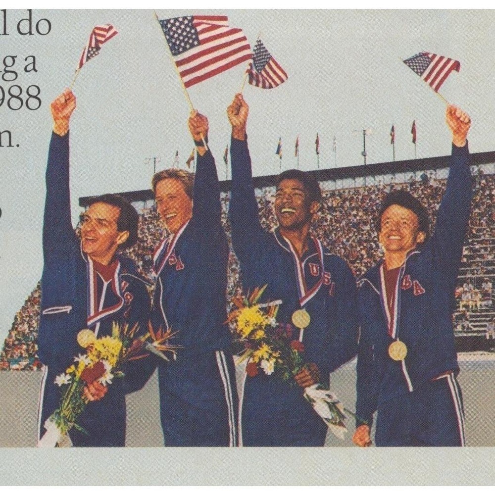 1988 U.S. Olympic Team Visa Sponsor 1987 Vintage Print Ad Pull for the Team Prom